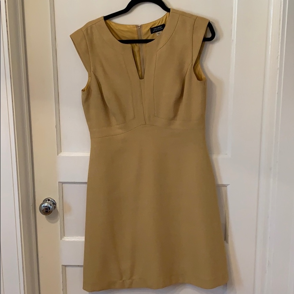 Tahari Citrine Cap Sleeve Career Dress